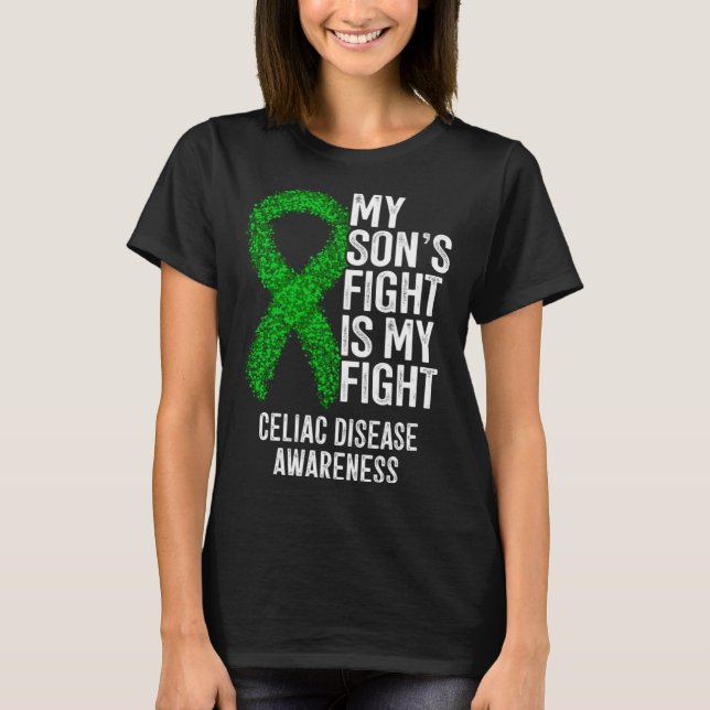 Coeliac My Son's Fight Is My Fight Celiac Disease  T Shirt (Framsida)