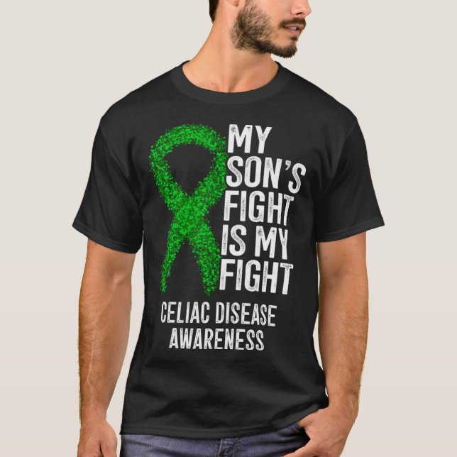 Coeliac My Son's Fight Is My Fight Celiac Disease  T Shirt (Framsida)