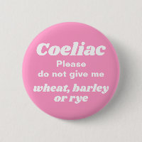 Coeliac Warning Cute Rosa