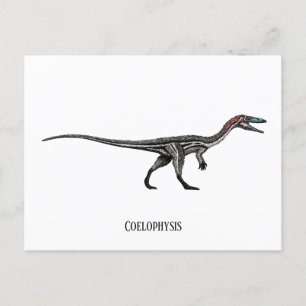 Coelophysis dinosaur vykort