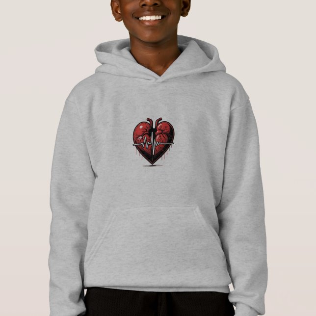 Cœur Anatomique avec Battement de Vie  T Shirt (Framsida)