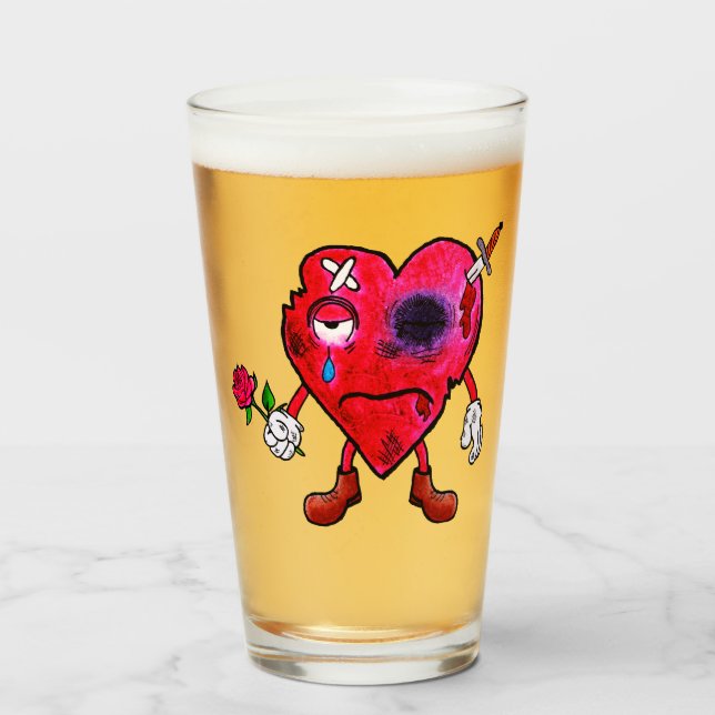 Cœur brisé  glaskopp (Framsida fylld)