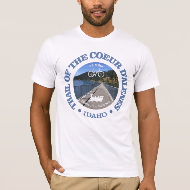 Coeur d'Alene-banan (cykling c) T Shirt (Framsida)