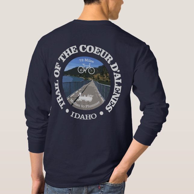 Coeur d'Alene-banan (cykling c) T Shirt (Baksida)