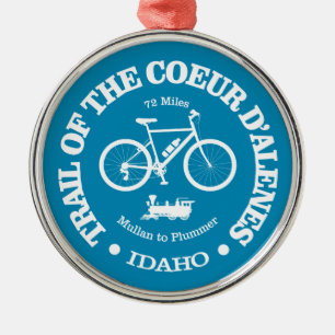 Coeur d'Alene-banan (cykling) Julgransprydnad Metall