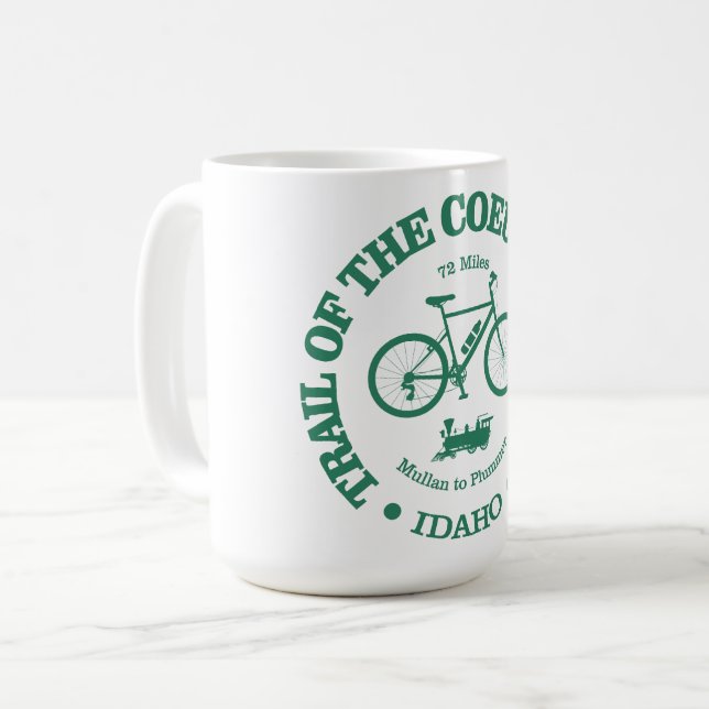 Coeur d'Alene-banan (cykling) Kaffemugg (Framsida vänster)