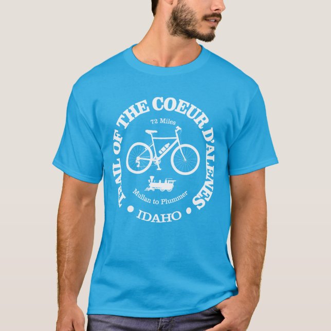 Coeur d'Alene-banan (cykling) T Shirt (Framsida)