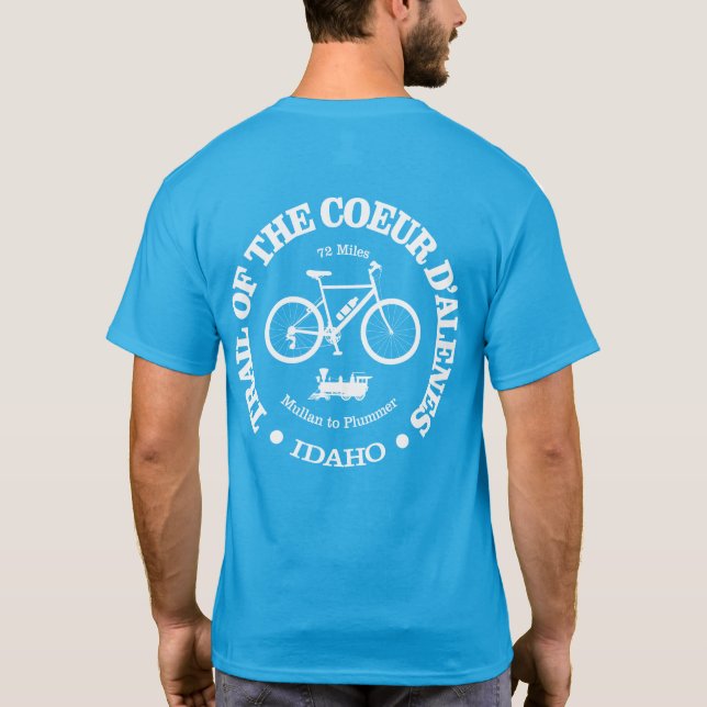 Coeur d'Alene-banan (cykling) T Shirt (Baksida)