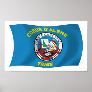Coeur d'Alene Flag Poster Utskrift