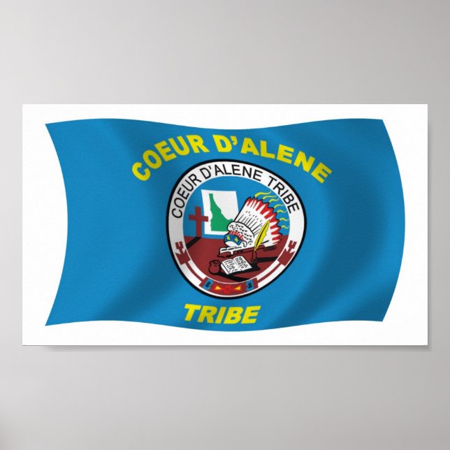 Coeur d'Alene Flag Poster Utskrift (Framsidan)