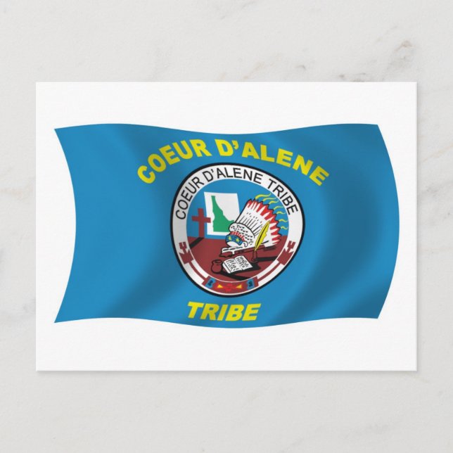Coeur d'Alene Flagg Postkort Vykort (Framsida)