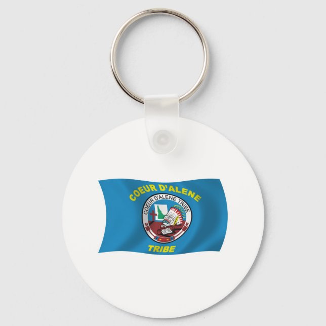 Coeur d'Alene Flagga Keychain Nyckelring (Framsida)