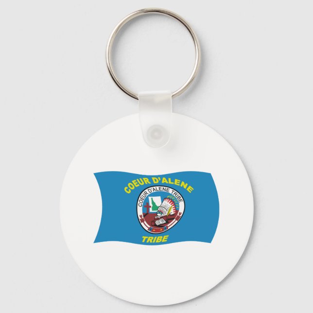 Coeur d'Alene Flagga Keychain Nyckelring (Framsida)