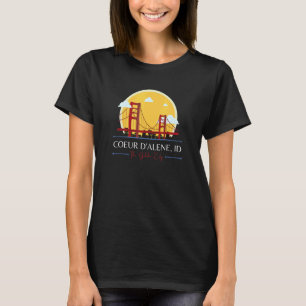 Coeur d'Alene ID Golden Gate Bridge Dålig Geografi T Shirt