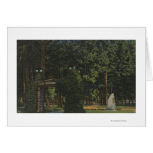 Coeur d'Alene, ID - Vy över City Park Hälsningskort