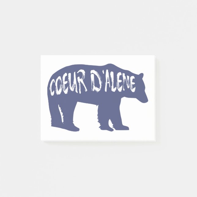Coeur d'Alene Idaho Bear Post-it Block (Framsida)