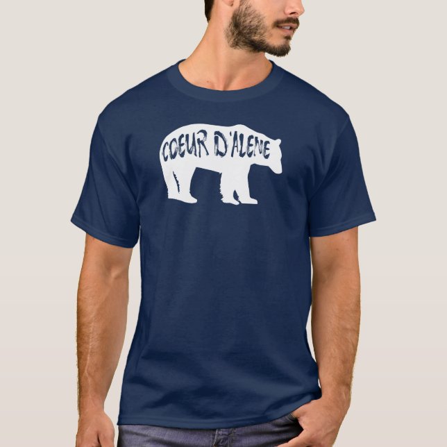 Coeur d'Alene Idaho Bear T Shirt (Framsida)