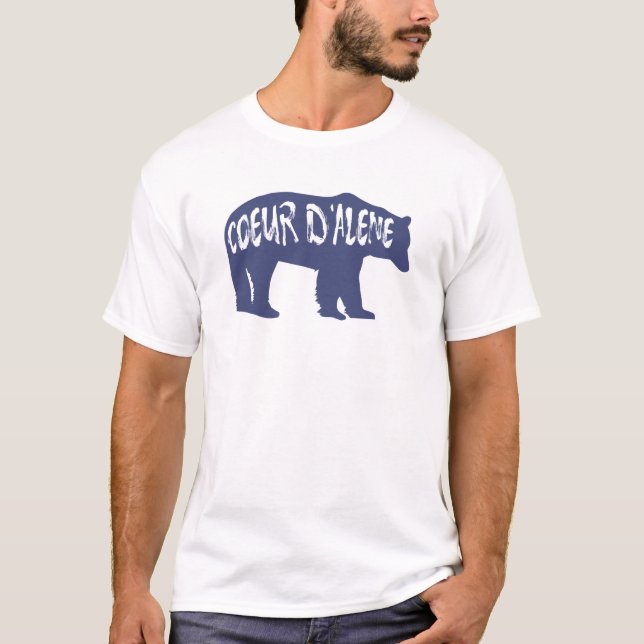 Coeur d'Alene Idaho Bear T Shirt (Framsida)