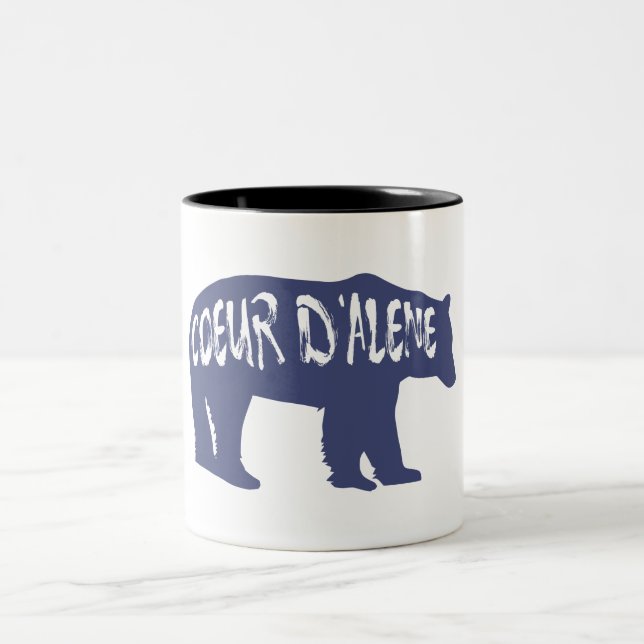 Coeur d'Alene Idaho Bear Två-Tonad Mugg (Center)
