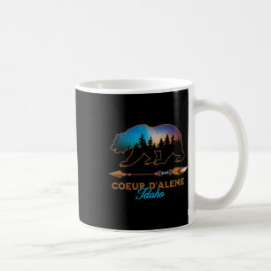 Coeur D'alene Idaho Björn Stjärnklar Natt Resa Min Kaffemugg