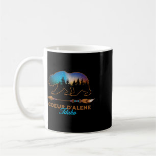 Coeur D'alene Idaho Björn Stjärnklar Natt Resa Min Kaffemugg