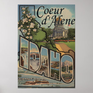 Coeur d'Alene, Idaho - Large Brev Scenes Poster