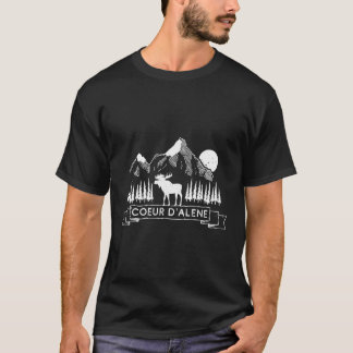 Coeur D'Alene Idaho Mountain Moose Gift Coeur D'Al T Shirt
