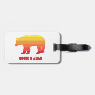Coeur d'Alene Idaho Rainbow Bear Bagagebricka