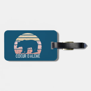 Coeur d'Alene Idaho Retro Bear Bagagebricka