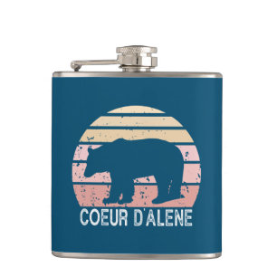 Coeur d'Alene Idaho Retro Bear Fickplunta