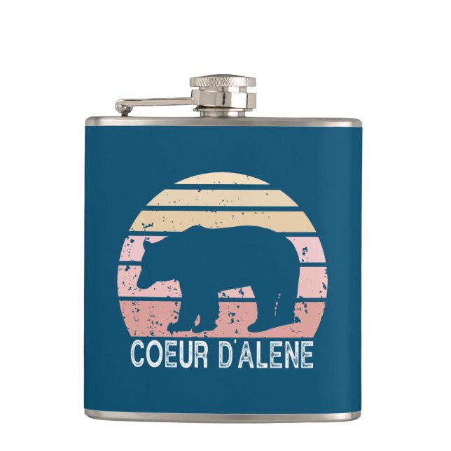 Coeur d'Alene Idaho Retro Bear Fickplunta (Framsidan)