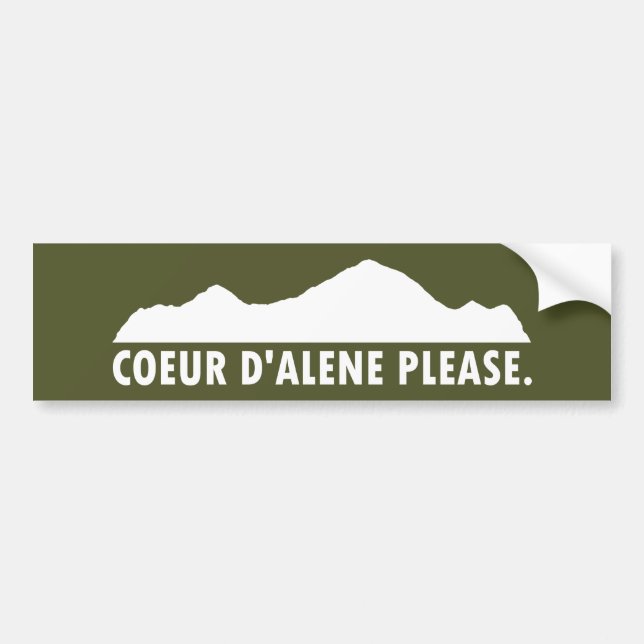 Coeur d'Alene Idaho Snälla Bildekal (Framsidan)