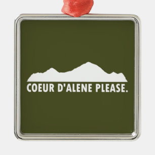 Coeur d'Alene Idaho Snälla Julgransprydnad Metall