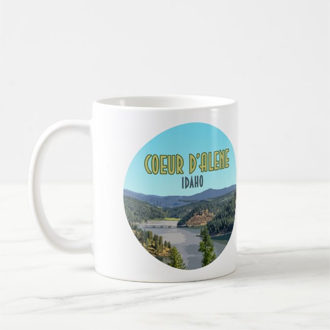 Coeur d'Alene Idaho Souvenir Kaffemugg (Vänster)