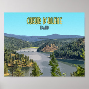 Coeur d'Alene Idaho Souvenir Poster