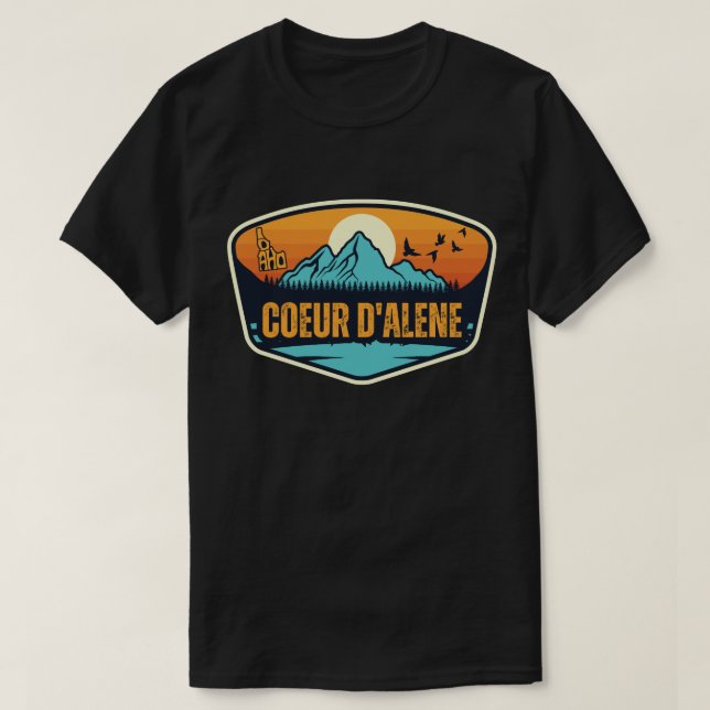 Coeur d'Alene, Idaho T Shirt (Design framsida)