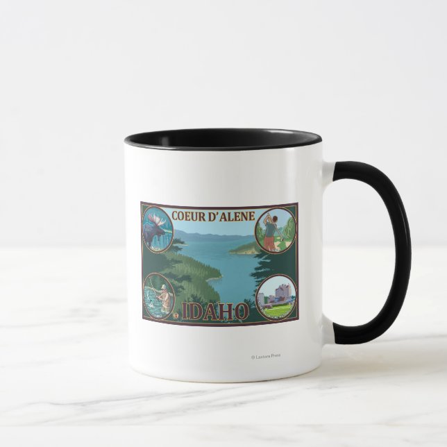 Coeur D'Alene, IdahoScenia Travel Poster Mugg (Höger)