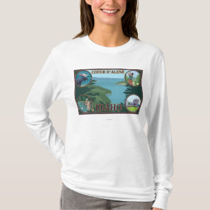 Coeur D'Alene, IdahoScenic reser affischen T-shirt