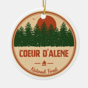 Coeur d'Alene National Forest Julgransprydnad Keramik
