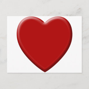 Coeur d'kärlek rouge vykort