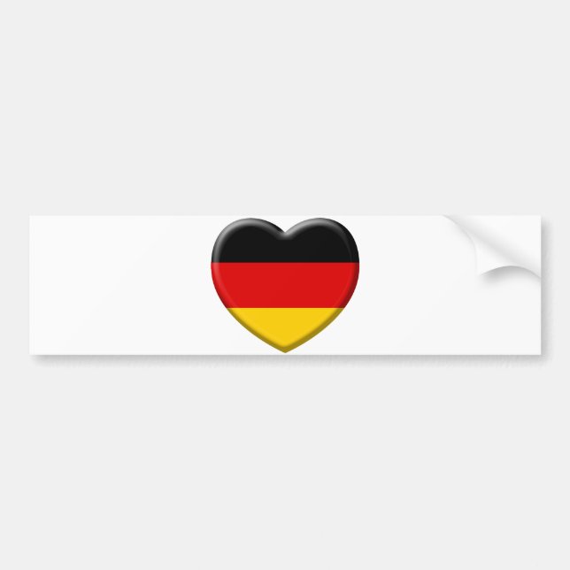 Coeur drapeau Allemand j'aime l'Allemagne Bildekal (Framsidan)