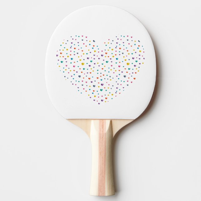 Cœur et petit cœurs  - Amoureux du ping-pong Pingisracket (Framsidan)