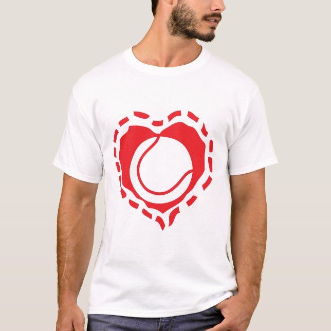 coeur love like tennis sport t shirt (Framsida)