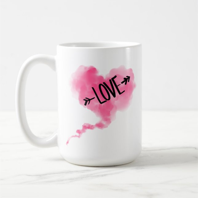 Cœur Nuage rose Tasse Kaffemugg (Vänster)