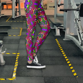  Cœurs kaléidoscope - Hearts painting kaleidoscope Leggings