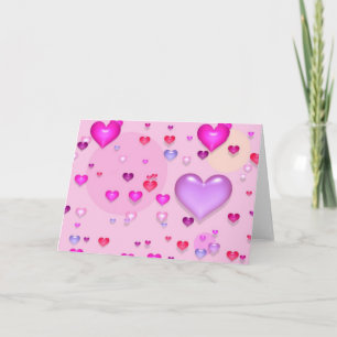 Coeurs ro pour la Saint-Valentin - Helgkort