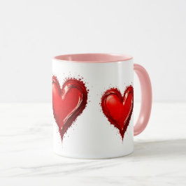 Cœurs Rouges, Symbole d'un Amour Sincère. Mugg