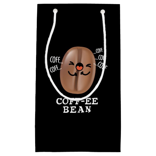 Coff-ee Funny Coughing Coffee Bean Pun Mörk BG (Framsidan)