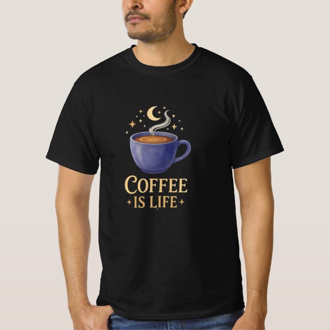 Coffe är livet T-shirt (Framsida)