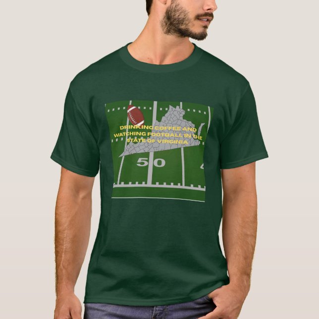 Coffe och fotboll i Virginia T-shirt  (Framsida)